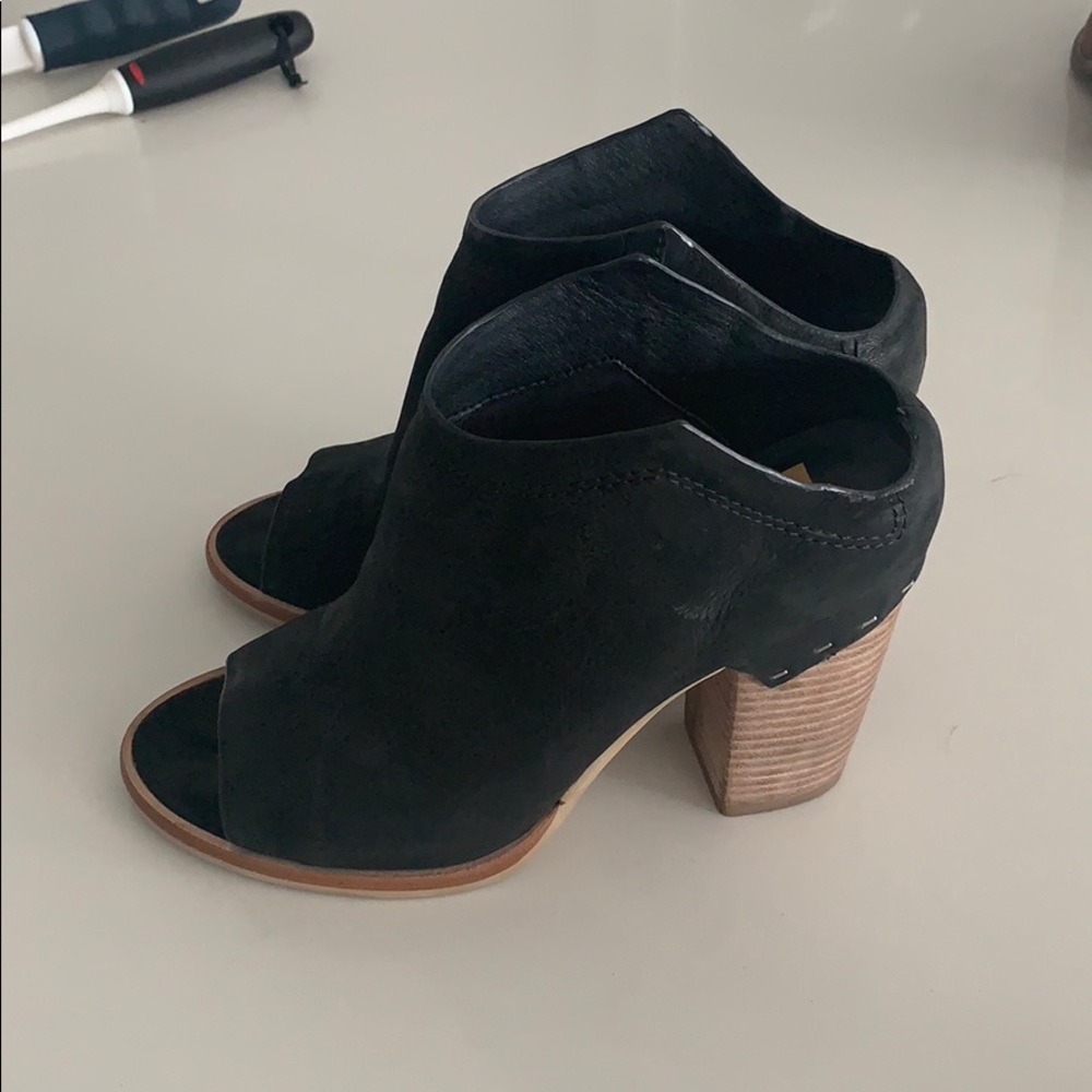 Peep toe booties